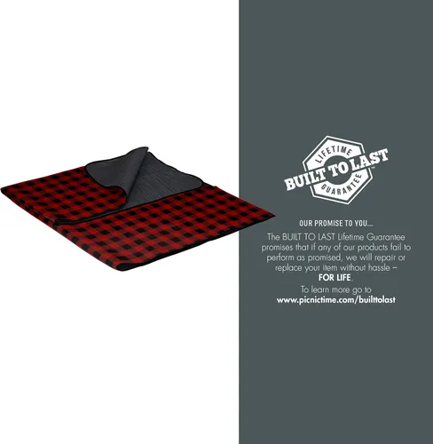 Miniatura 7 de PICNIC TIME Manta de picnic al aire libre, manta plegable de 59 x 51 pulgadas para playa y campamento con forro polar suave, parte inferior