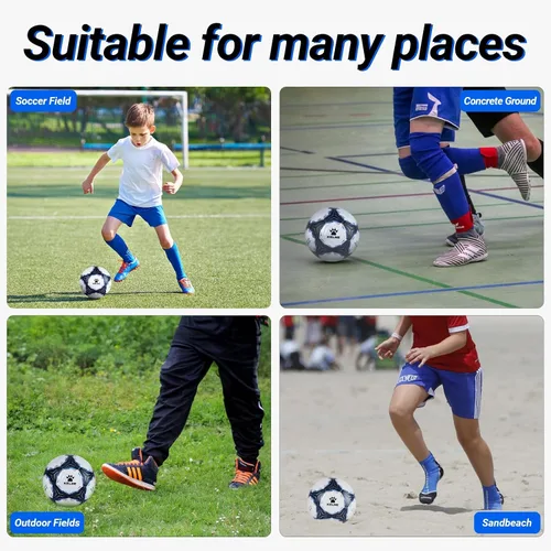 Miniatura 4 de KELME Balón de fútbol con bomba, tamaño 4,5 superficie de TPU adecuada para entrenamiento interior al aire libre, pelotas de fútbol con bolsa, idea