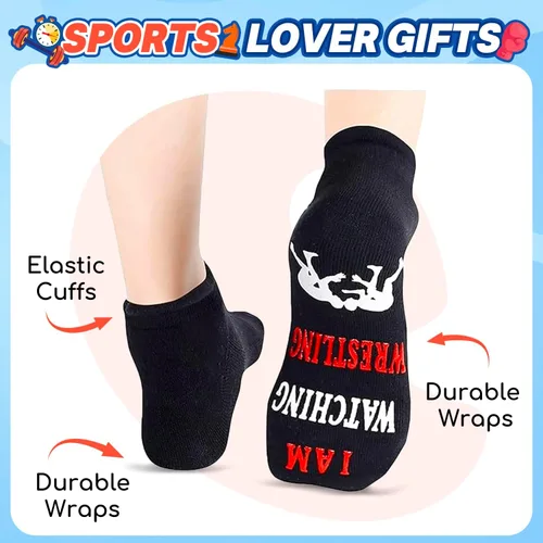 Miniatura 2 de Regalos de carreras HAPPYPOP para hombres - Regalos de lucha libre, fútbol, pesca, calcetines divertidos para él