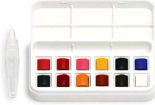 Miniatura 2 de Winsor & Newton Cotman Half Pan con cepillo de agua de 12