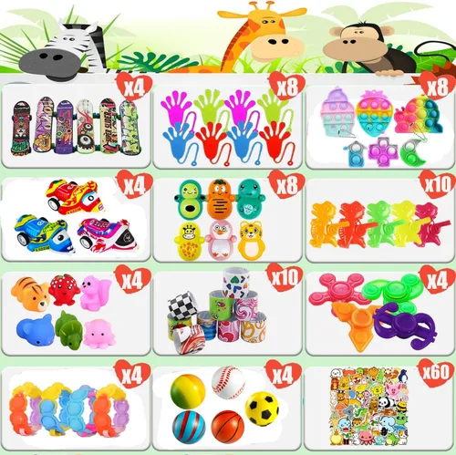 Miniatura 2 de Dilycery 128 piezas de juguetes de recuerdo de fiesta para niños, juguetes de caja del tesoro para el aula, premios de carnaval, recompensas a