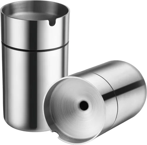 2 tazas de acero inoxidable para automóvil con tapa, portavasos, desmontable, resistente al viento, cubo para viajes al aire libre, oficina en casa