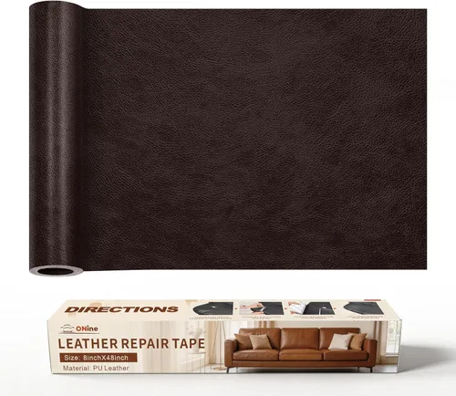 Miniatura 29 de Cinta de reparación de piel de 3 x 60 pulgadas, parche autoadhesivo de reparación de piel para sofás, muebles, asiento del conductor (color negro)