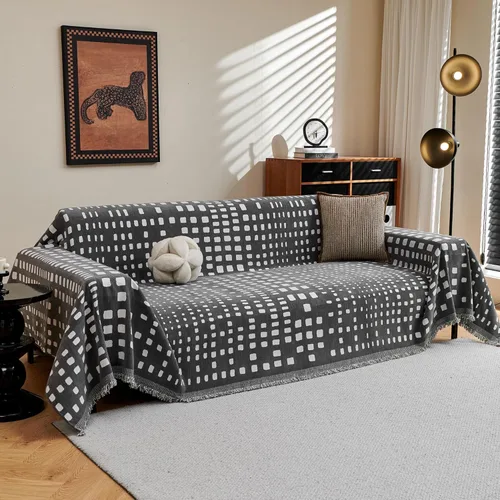 Miniatura 24 de MEETSKY Fundas para sofá modular de 3 cojines, lavables, mezcla de felpilla suave, protector de muebles, funda decorativa de estilo moderno