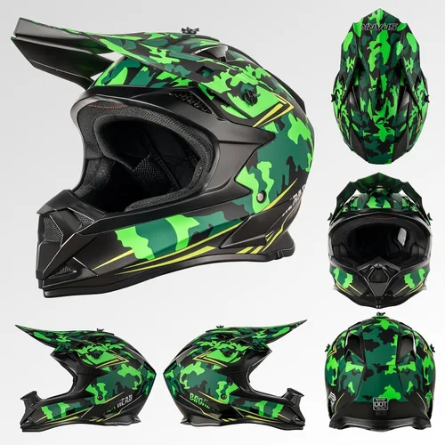 Miniatura 6 de SPARK - Casco de motocross para adultos, casco para bicicleta todoterreno, motocicleta de cara completa, bicicleta de montaña, E-Bike, BMX, MX, ATV