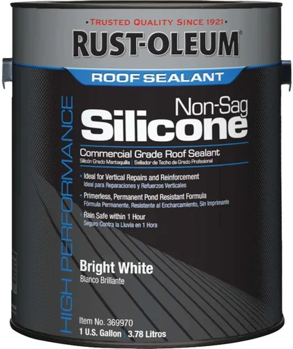 Miniatura 4 de Rust-Oleum 338726 Sellador de techo de silicona con fibra de 10 años