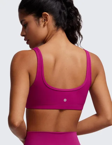 Miniatura 48 de CRZ YOGA Butterluxe - Mini brasier para mujer, cuello redondo, de bajo impacto, inalámbrico, deportivo, yoga, acolchado, para entrenamiento