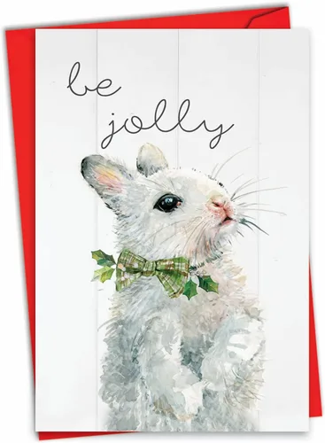 Miniatura 14 de The Best Card Company - Divertida tarjeta de Navidad de animales con sobre - Tarjeta de felicitación para niños, Happy Holidays - Bear Hugs C6327CXSG