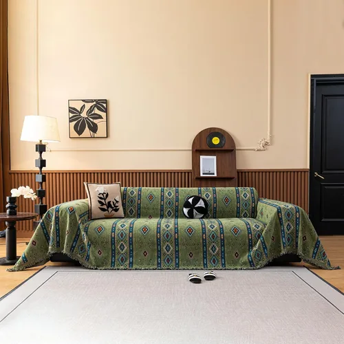 Miniatura 47 de ROOMLIFE Manta Funda Azteca Bohemia para Sofá, Decoración del Hogar Estilo Granja, Fundas de Sofá para Loveseat, Sofás de 2/3 Cojines, Apta