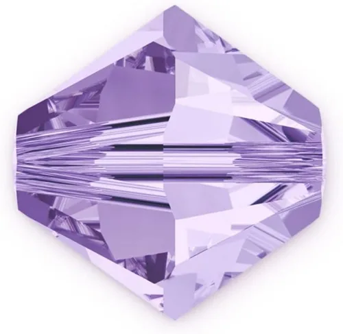 Miniatura 71 de 100 piezas auténticas Preciosa de 3 mm (0,12 pulgadas) cuentas sueltas de cristal bicono facetado pequeño amatista púrpura compatibles con cristales