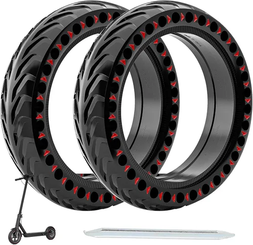 Cooryda Neumático sólido para Xiaomi m365 Scooter eléctrico Mijia m365 pro/gotrax gxl V2/XR, 8.5 pulgadas Scooter eléctrico Ruedas 8 1/2 ''Honeycomb