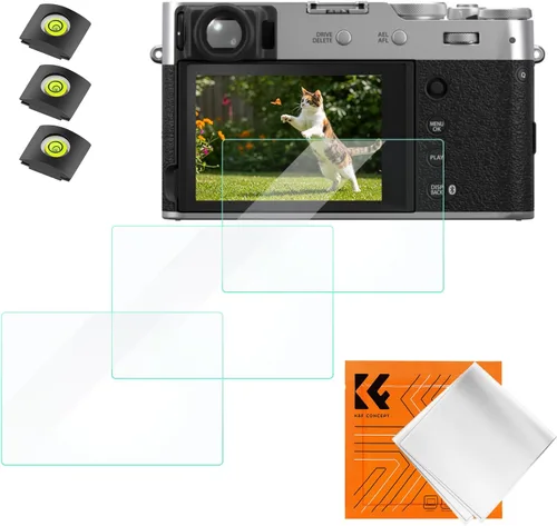 Miniatura 8 de K&F CONCEPT Paquete de 3 protectores de pantalla para cámara compatibles con Fujifilm X-T5, Fuji XT5, 0.012 in de dureza 9H, cubierta de vidrio