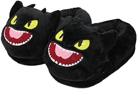 Miniatura 3 de XHBYG Pantuflas de felpa de dibujos animados de anime, sandalias de invierno para interiores, cálidas, unisex, lindas pantuflas de animales 9 2