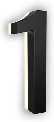 Miniatura 9 de Números de Casa LED de 5 Pulgadas, Polímero ABS, Números de Dirección Iluminados con Luz Trasera Cálida de 2700K, Letrero Moderno Iluminado