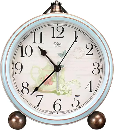 Miniatura 14 de Maxspace Reloj analógico de 5.2 pulgadas, reloj de escritorio retro silencioso sin tictac y funciona con pilas con movimiento de cuarzo, decoración