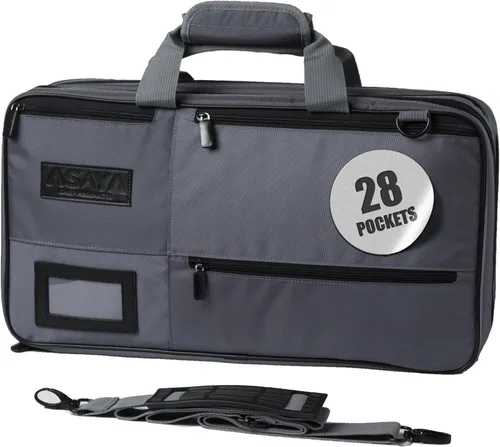 Miniatura 8 de Asaya Bolsa para Cuchillos de Chef - 28 Bolsillos para Cuchillos y Utensilios de Cocina - Nylon Balístico Duradero, Herrajes de Acero Inoxidable