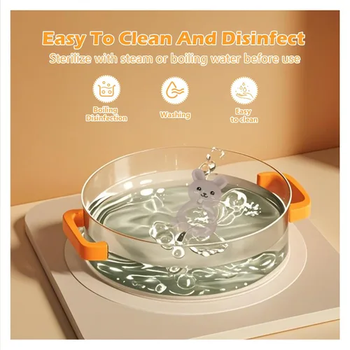 Miniatura 6 de Mordedor de conejo para bebé, juguete de silicona de grado alimenticio para bebés de 3 a 12 meses, juguete masticable de fácil agarre con orejas