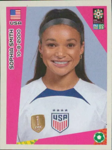 2023 Panini FIFA Women's World Cup Stickers #323 Sophia Smith USA Soccer Sticker - Sportscard Superstore