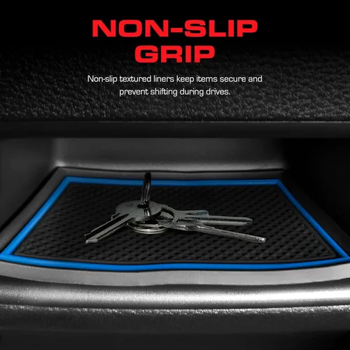 Miniatura 6 de CupHolderHero Compatible con accesorios Toyota Tundra 2014-2021 - Insertos de portavasos antideslizantes antipolvo, tapetes para consola central
