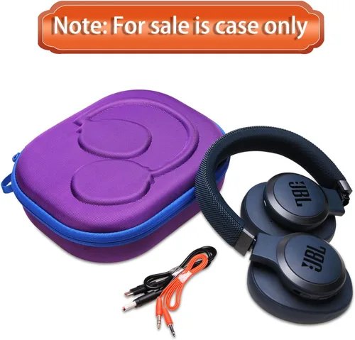 Miniatura 7 de LTGEM - Funda rígida de EVA para JBL Live 770NC/660NC/650BT/460NC/670NC/400BT/500BT y JBL Tune púrpura + gris