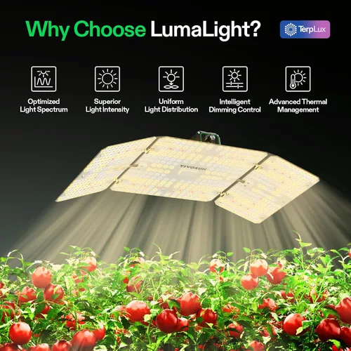 Miniatura 2 de VIVOSUN LumaLight - Luz LED de crecimiento de 200 W, luz de espectro completo, regulable inteligente y PPFD alto para plantas