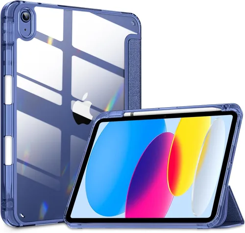 Miniatura 10 de DTTOCASE - Funda para iPad de 10.ª generación de 2022, 10.9”, reverso transparente y marco de poliuretano termoplástico antigolpes