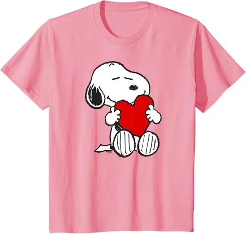 Miniatura 18 de Peanuts Camiseta de San Valentín Snoopy Hugging Heart, Negro
