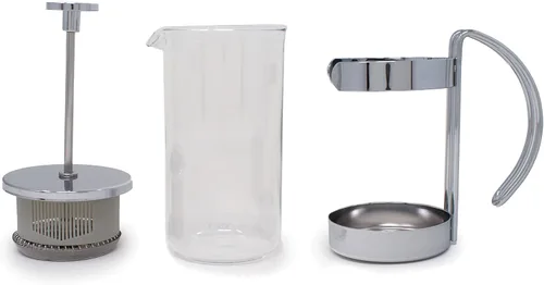 Miniatura 3 de Norpro 5581 Prensa de café/té de vidrio/cromo, 2 tazas