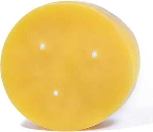 Bluecorn Beeswax Recambio de Vela de 3 Mechas, 100% Cera de Abejas Natural Pura, Amarillo, Sin Fragancia, Recambio de Cera de Vela Sin Parafina y