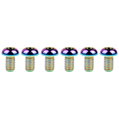 Miniatura 36 de Cabeza de botón de titanio Torx M5 M6 M8 x10 12 15 20 25 30 35 1.575 in para bicicleta, motocicleta, automóvil, tornillos paquete de 6