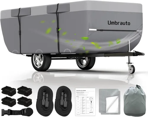 Miniatura 26 de Umbrauto Cubierta para caravana de 5ª rueda de 28 a 31 pies, 7 capas superiores extra gruesa, cubierta de quinta rueda, impermeable, resistente al