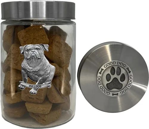 Miniatura 13 de Heritage Pewter Basset Hound Good Dog Treat Jar – Tarro de golosinas de 34 onzas con tapa hermética a rosca Regalo para propietarios de Basset