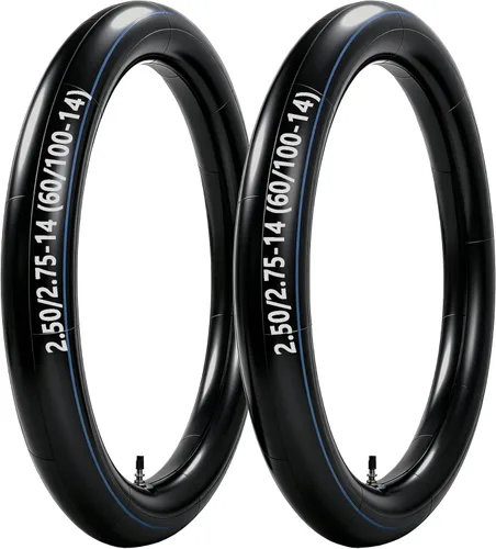 Paquete de 2 tubos interiores de motocross 60/100-14 (2.50/2.75-14) - Tubos de repuesto resistentes con válvula recta TR4, compatibles con
