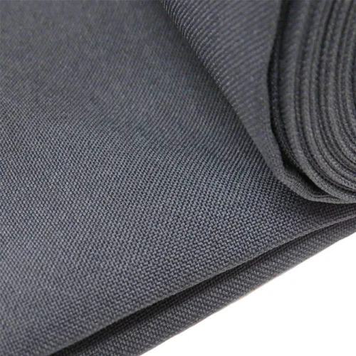 Miniatura 3 de Tejido de popelina de poliéster texturizado, 58 pulgadas de ancho, más de 100 yardas en existencia, 100% poliéster texturizado, gris claro