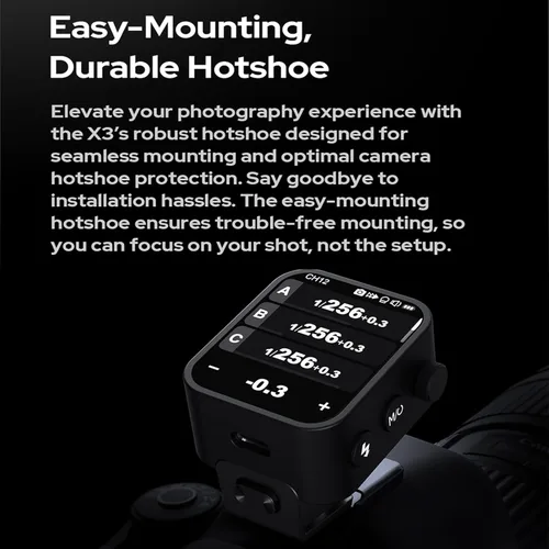 Miniatura 5 de Godox X3N TTL Disparador de flash inalámbrico, transmisor de flash de pantalla táctil para cámaras Nikon, batería incorporada