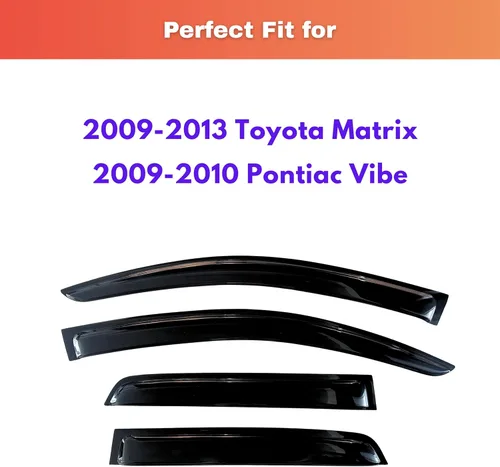 Miniatura 64 de KPY Visor de ventana compatible con Kia Soul 2009-2013, Protector contra lluvia de 4 unidades, deflectores de ventilación de ventana lateral