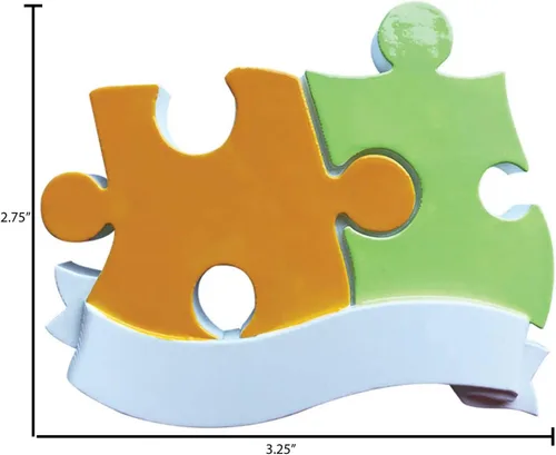 Miniatura 3 de Adorno personalizado de nuestra primera Navidad 2025, rompecabezas entrelazado, adornos de pareja, unidad simbólica, adorno para parejas, familia