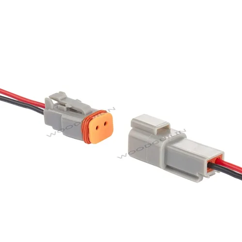 Miniatura 2 de Deutsch Conector DT de 2 Pines, Conector Eléctrico Automotriz Impermeable DT de 2 Vías Macho Hembra Enchufe Arnés de Cableado, con Cable de Alambre