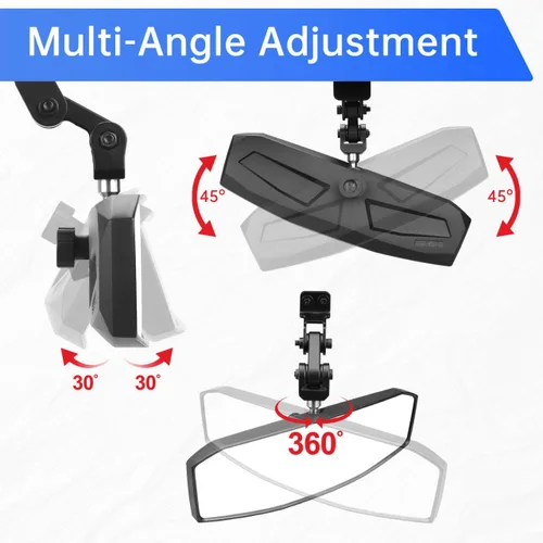 Miniatura 5 de SHEJISI Espejo retrovisor UTV, espejo retrovisor para Polaris Ranger compatible con Polaris Ranger 500 570 900 XP 1000XP / Crew, posición ajustable