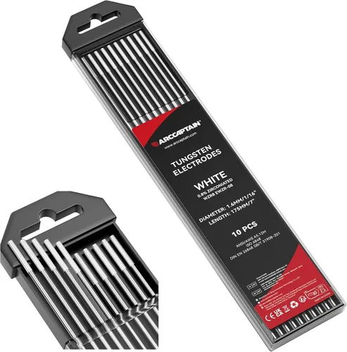 Miniatura 14 de ARCCAPTAIN Electrodo de soldadura TIG de tungsteno, paquete de 10 unidades de 1/16 x 7 pulgadas (dorado, 1.5% lantanado, WL15/EWLa-1.5)