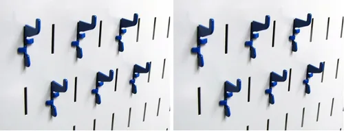 Miniatura 5 de Wall Control Pegboard Paquete de ganchos ranurados estándar – Ganchos de metal ranurados para tablero de clavijas Wall Control y tablero de Negro