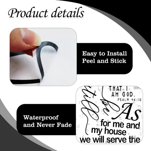 Miniatura 3 de Calcomanías de pared con versículo bíblico, calcomanías inspiradoras de pared, citas cristianas, calcomanías de pared religiosas, calcomanías
