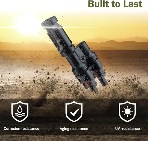 Miniatura 3 de HQST Conector de rama solar Y en par MMF+FFM para conexión paralela entre paneles solares (5 pares)