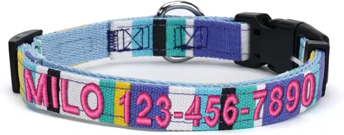 Miniatura 42 de Collar para mascotas Pawtitas, de 6 pies, suave, ajustable, color sólido, de nailon. El collar y arnés a juego para perros y cachorros, se venden