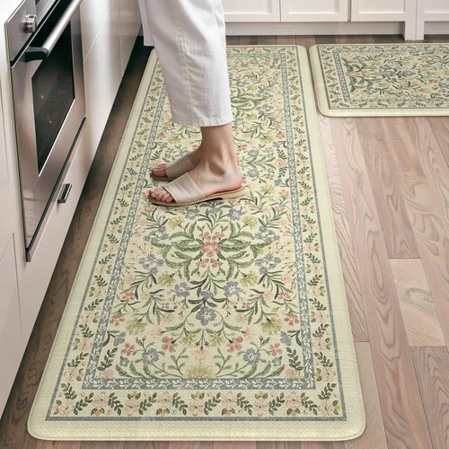 Miniatura 24 de Collive Tapetes de Cocina Acolchados Anti Fatiga, Tapete de Piso de Cocina Impermeable Antideslizante, Alfombras de Escritorio, Alfombra Cómoda
