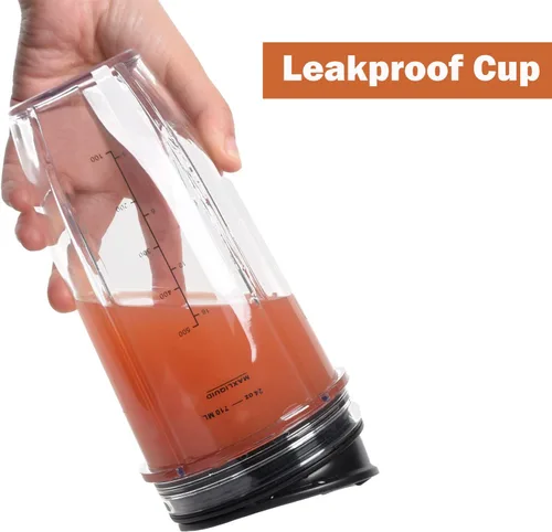 Miniatura 2 de Vaso de repuesto para licuadora con tapa (paquete de 2) vasos de 24 onzas para Ninja Auto iQ BL480 BL482 BL642 BL682 BL450 BN401 BN751 BN801 Foodi