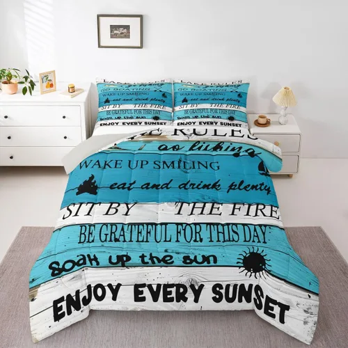 Miniatura 22 de Erosebridal Juego de edredón de ancla náutica, juego de ropa de cama con brújula oceánica, tamaño individual para niños, adolescentes y adultos