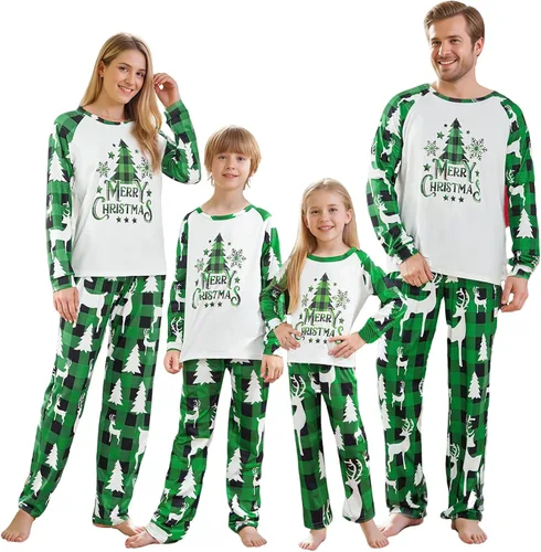 Miniatura 43 de OAKFashion Conjuntos de Pijamas Familiares de Navidad, Pijamas Familiares a Juego de Navidad Ropa de Dormir Pjs