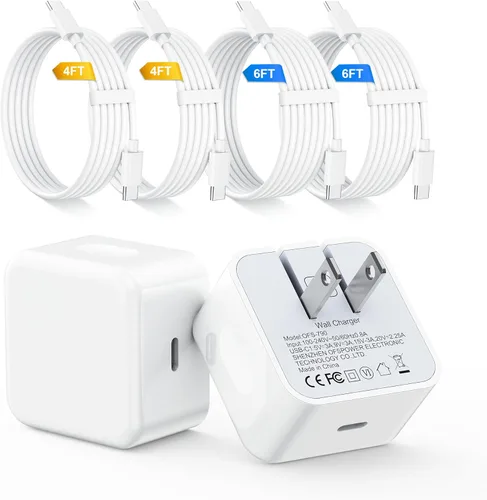 Otovoda Cargador tipo C de 40 W de carga rápida para iPhone 17 16 15, bloque de cargador USB C, enchufe plegable, cargadores de pared USBC ladrillo
