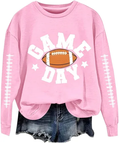 Miniatura 10 de Women's Oversized Sweatshirt, Long Sleeve Sweatshirts Crewneck Printed Pullover Tops, S-3XL
